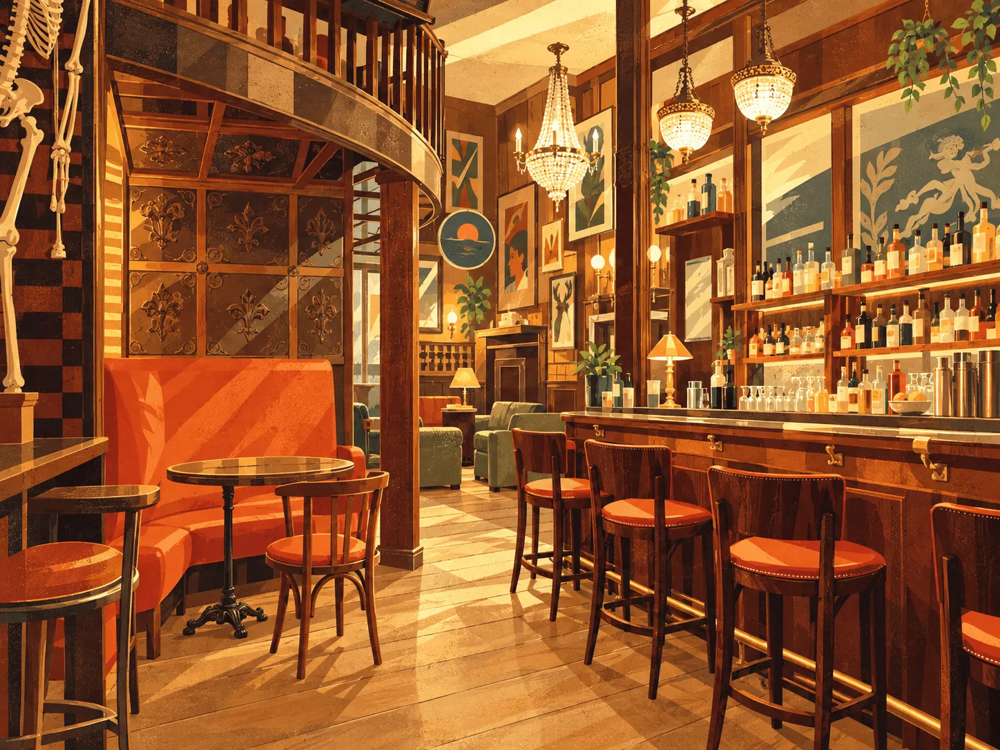 overcraft-cafe-vieux-lyon Illustration du bar gaming Overcraft Café avec consoles et borne d'arcade, rue de la Baleine dans le Vieux Lyon, Lyon 5e