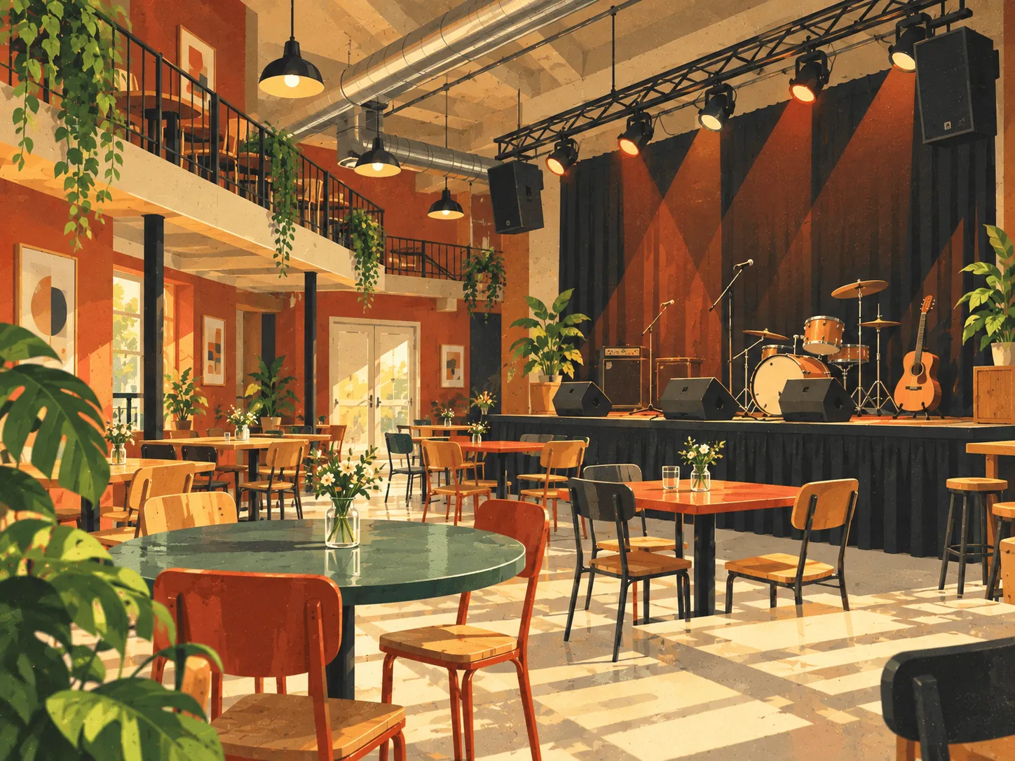 toi-toi-le-zinc-villeurbanne Illustration d'un concert vu du fond de la salle de Toï Toï le Zinc, ancien garage de Croix-Luizet à Villeurbanne